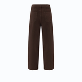 Pantaloni barrel fit in bull denim 103857A3KU L72 PINKO Marrone testa moro 