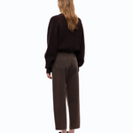 Pantaloni barrel fit in bull denim 103857A3KU L72 PINKO Marrone testa moro 