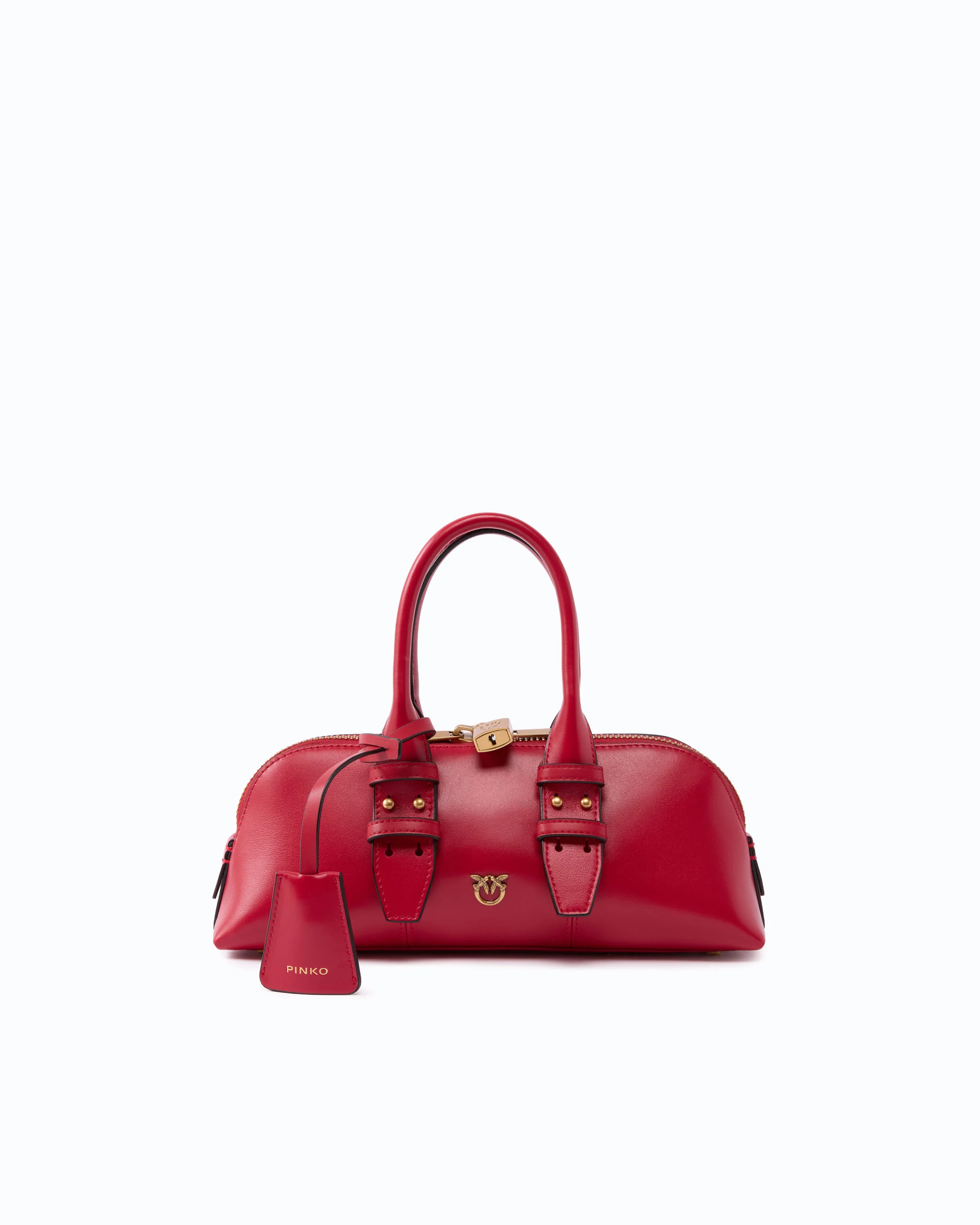 Borsa piccola a mano in pelle 105334A0QO R59Q PINKO Rosso rio antique gold 