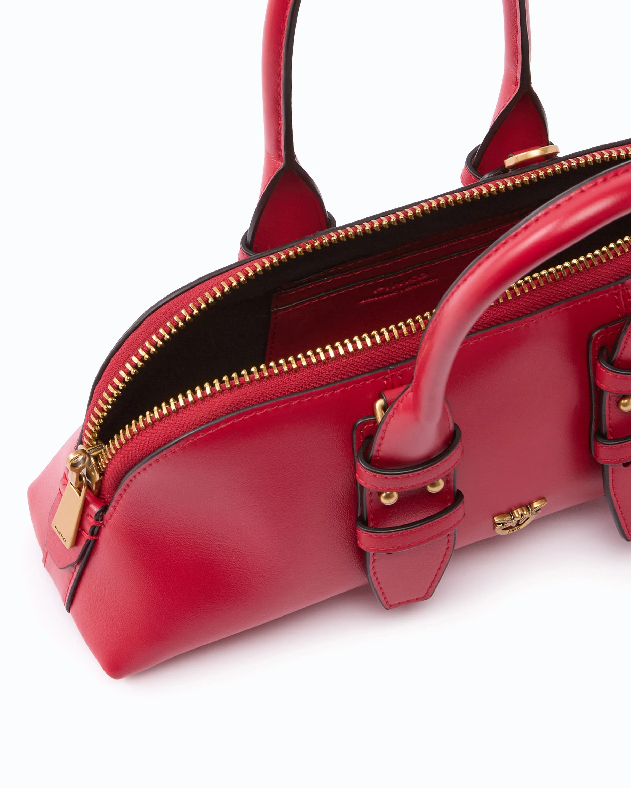 Borsa piccola a mano in pelle 105334A0QO R59Q PINKO Rosso rio antique gold 