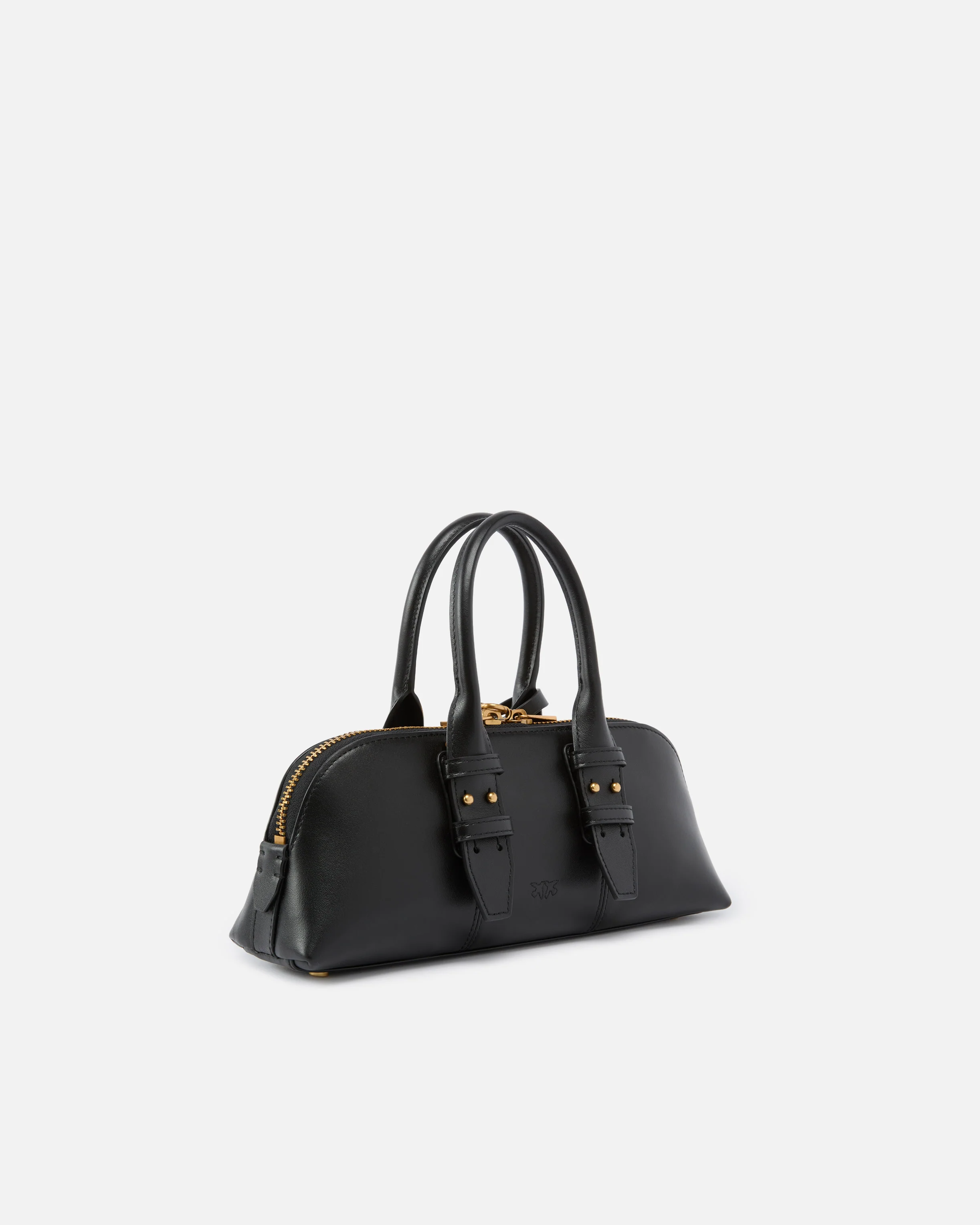 Borsa piccola a mano in pelle 105334A0QO Z99Q PINKO Nero-antique gold 