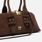 Borsa piccola in pelle 105334A2JH L74V PINKO Marrone castano mat gold 
