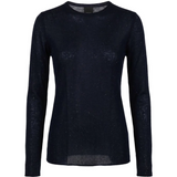 Maglia girocollo con paillettes 105398A2PM G02 PINKO Blu-eclissi totale 