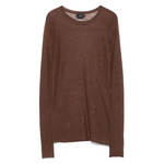 Maglia girocollo con paillettes 105398A2PM L73 PINKO Marrone oliva 