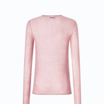 Maglia girocollo con paillettes 105398A2PM O06 PINKO Viola ghiaccio 