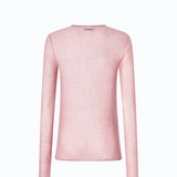 Maglia girocollo con paillettes 105398A2PM O06 PINKO Viola ghiaccio 