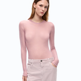 Maglia girocollo con paillettes 105398A2PM O06 PINKO Viola ghiaccio 