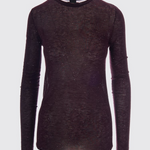 Maglia girocollo con paillettes 105398A2PM W63 PINKO Viola prugna perfetto 