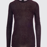 Maglia girocollo con paillettes 105398A2PM W63 PINKO Viola prugna perfetto 