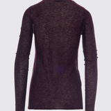 Maglia girocollo con paillettes 105398A2PM W63 PINKO Viola prugna perfetto 