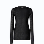 Maglia girocollo con paillettes 105398A2PM Z99 PINKO Nero limousine 