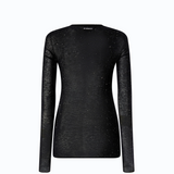 Maglia girocollo con paillettes 105398A2PM Z99 PINKO Nero limousine 