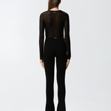 Maglia girocollo con paillettes 105398A2PM Z99 PINKO Nero limousine 