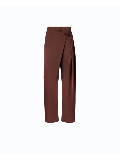 Pantaloni in satin a portafoglio 105570A3GB L86 PINKO Ciocc. amaro 