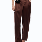 Pantaloni in satin a portafoglio 105570A3GB L86 PINKO Ciocc. amaro 