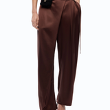 Pantaloni in satin a portafoglio 105570A3GB L86 PINKO Ciocc. amaro 