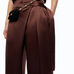 Pantaloni in satin a portafoglio 105570A3GB L86 PINKO Ciocc. amaro 