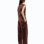 Pantaloni in satin a portafoglio 105570A3GB L86 PINKO Ciocc. amaro 