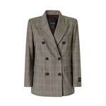 Giacca doppiopetto 105617A3FF CYZ PINKO Beige/bordeaux/nero 