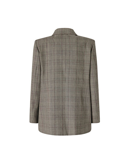 Giacca doppiopetto 105617A3FF CYZ PINKO Beige/bordeaux/nero 