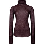 Maglia aderente a collo alto con micro paillettes 105821A2PM W63 PINKO Viola prugna perfetto 
