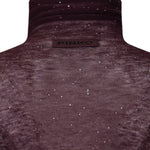Maglia aderente a collo alto con micro paillettes 105821A2PM W63 PINKO Viola prugna perfetto 