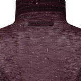 Maglia aderente a collo alto con micro paillettes 105821A2PM W63 PINKO Viola prugna perfetto 