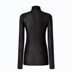 Maglia aderente a collo alto con micro paillettes 105821A2PM Z99 PINKO Nero limousine 