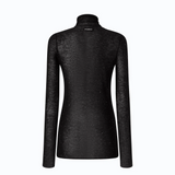 Maglia aderente a collo alto con micro paillettes 105821A2PM Z99 PINKO Nero limousine 
