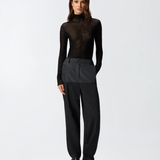 Maglia aderente a collo alto con micro paillettes 105821A2PM Z99 PINKO Nero limousine 