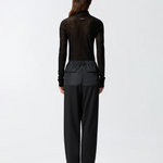 Maglia aderente a collo alto con micro paillettes 105821A2PM Z99 PINKO Nero limousine 
