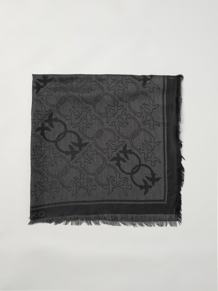 Pashmina logata 106017A2ZH Z99 PINKO Nero limousine 