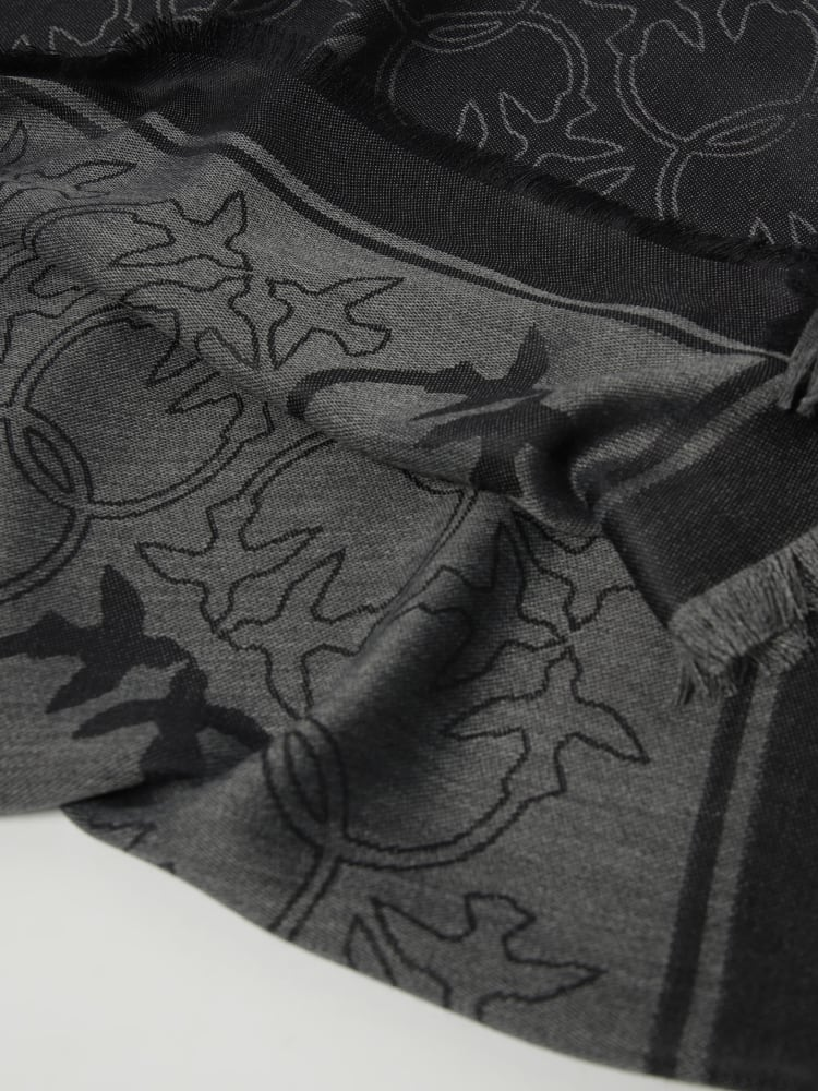 Pashmina logata 106017A2ZH Z99 PINKO Nero limousine 
