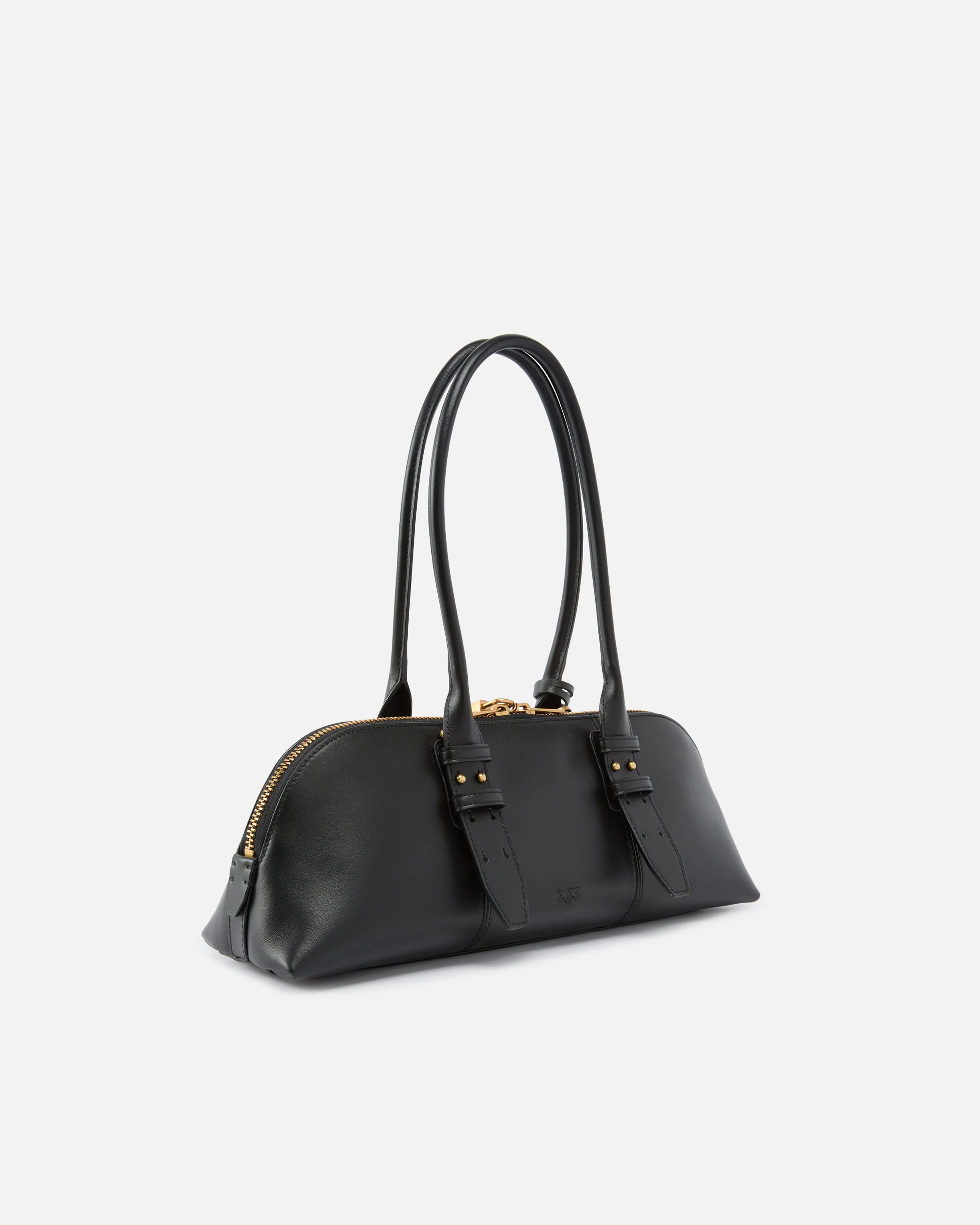 Borsa grande a spallal in pelle 106169A0QO Z99Q PINKO Nero-antique gold 