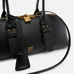 Borsa grande a spallal in pelle 106169A0QO Z99Q PINKO Nero-antique gold 