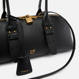 Borsa grande a spallal in pelle 106169A0QO Z99Q PINKO Nero-antique gold 