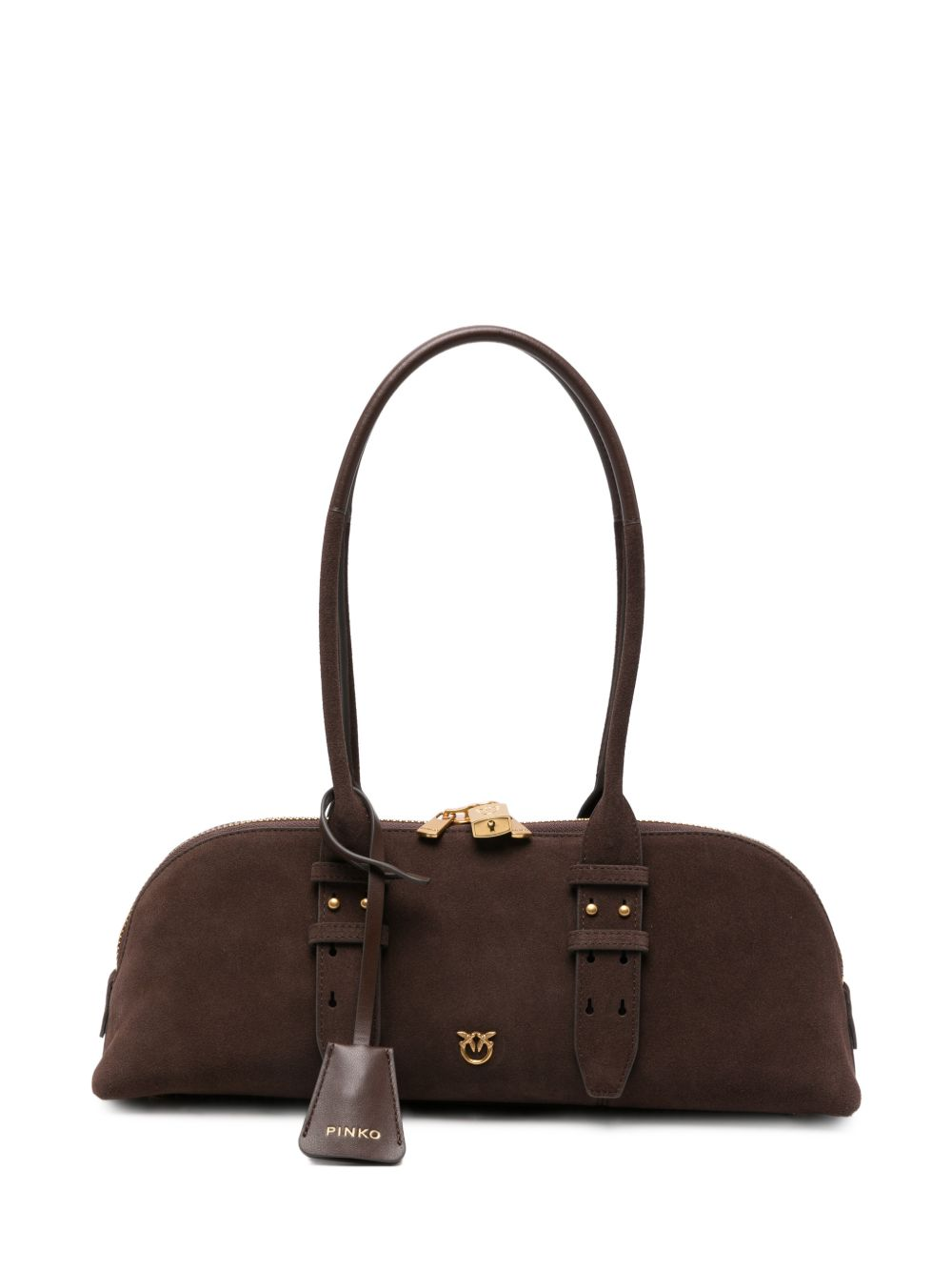 Borsa in suede 106169A2JH L74V PINKO Marrone castano matt gold 