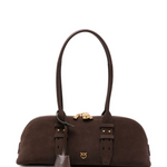 Borsa in suede 106169A2JH L74V PINKO Marrone castano matt gold 