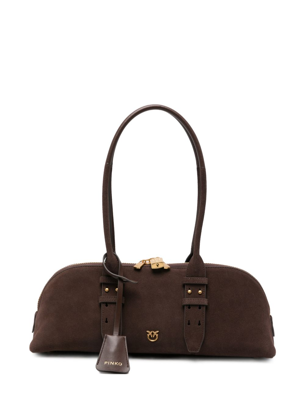Borsa in suede 106169A2JH L74V PINKO Marrone castano matt gold 