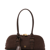 Borsa in suede 106169A2JH L74V PINKO Marrone castano matt gold 