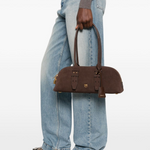 Borsa in suede 106169A2JH L74V PINKO Marrone castano matt gold 