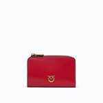 Portafoglio mini in pelle 106206A0F1 R59Q PINKO Rosso rio antique gold 