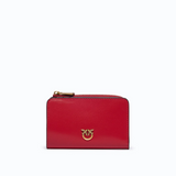 Portafoglio mini in pelle 106206A0F1 R59Q PINKO Rosso rio antique gold 