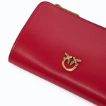 Portafoglio mini in pelle 106206A0F1 R59Q PINKO Rosso rio antique gold 