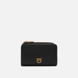Portafoglio mini in pelle 106206A0F1 Z99Q PINKO Nero-antique gold 
