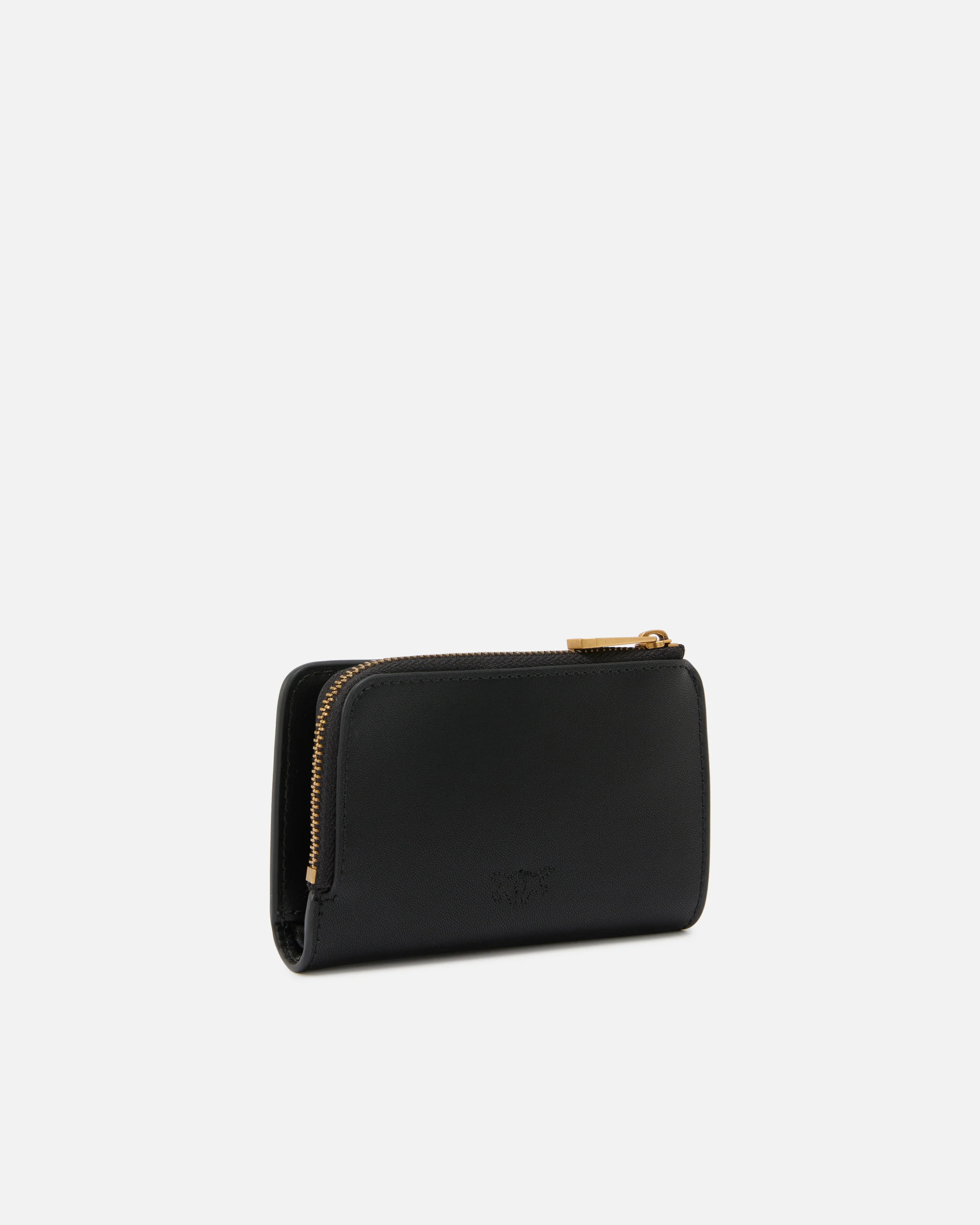 Portafoglio mini in pelle 106206A0F1 Z99Q PINKO Nero-antique gold 