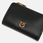 Portafoglio mini in pelle 106206A0F1 Z99Q PINKO Nero-antique gold 
