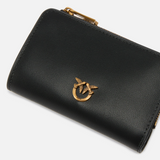 Portafoglio mini in pelle 106206A0F1 Z99Q PINKO Nero-antique gold 