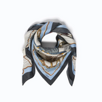 Foulard con stampa borse 106656A39L ZEA PINKO Mult.nero/azzurro 