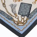 Foulard con stampa borse 106656A39L ZEA PINKO Mult.nero/azzurro 